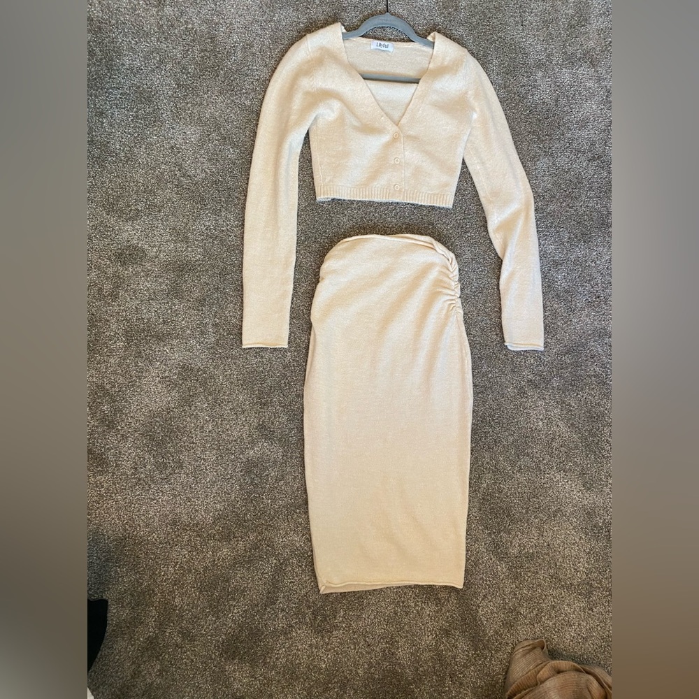 Lilyful skirt and cardigan set